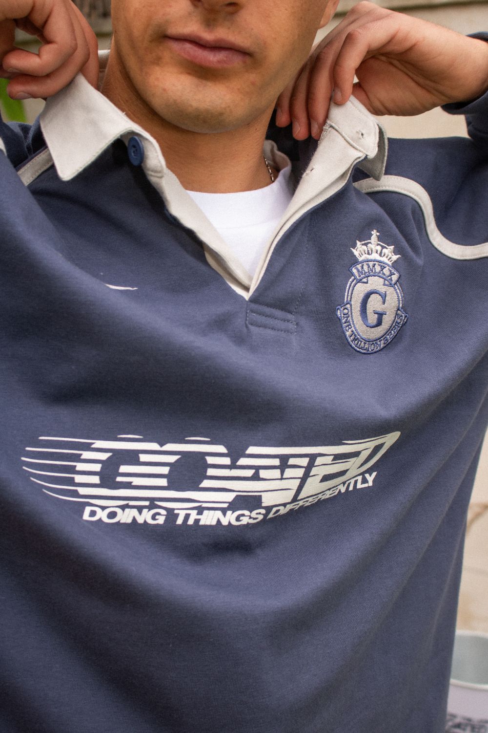 Goated Polo - Silver Blue
