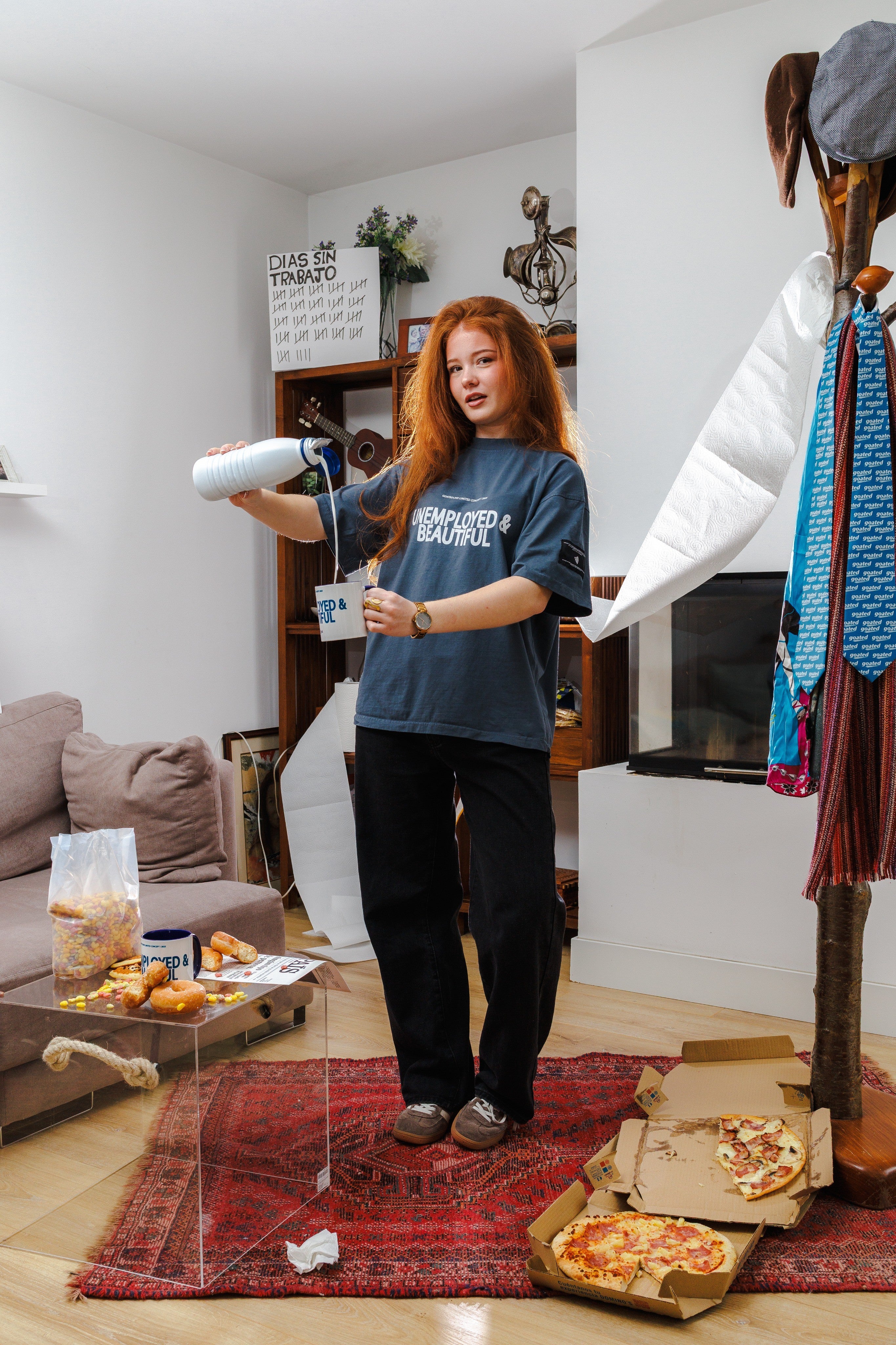 Unemployed Tee - Vintage Blue