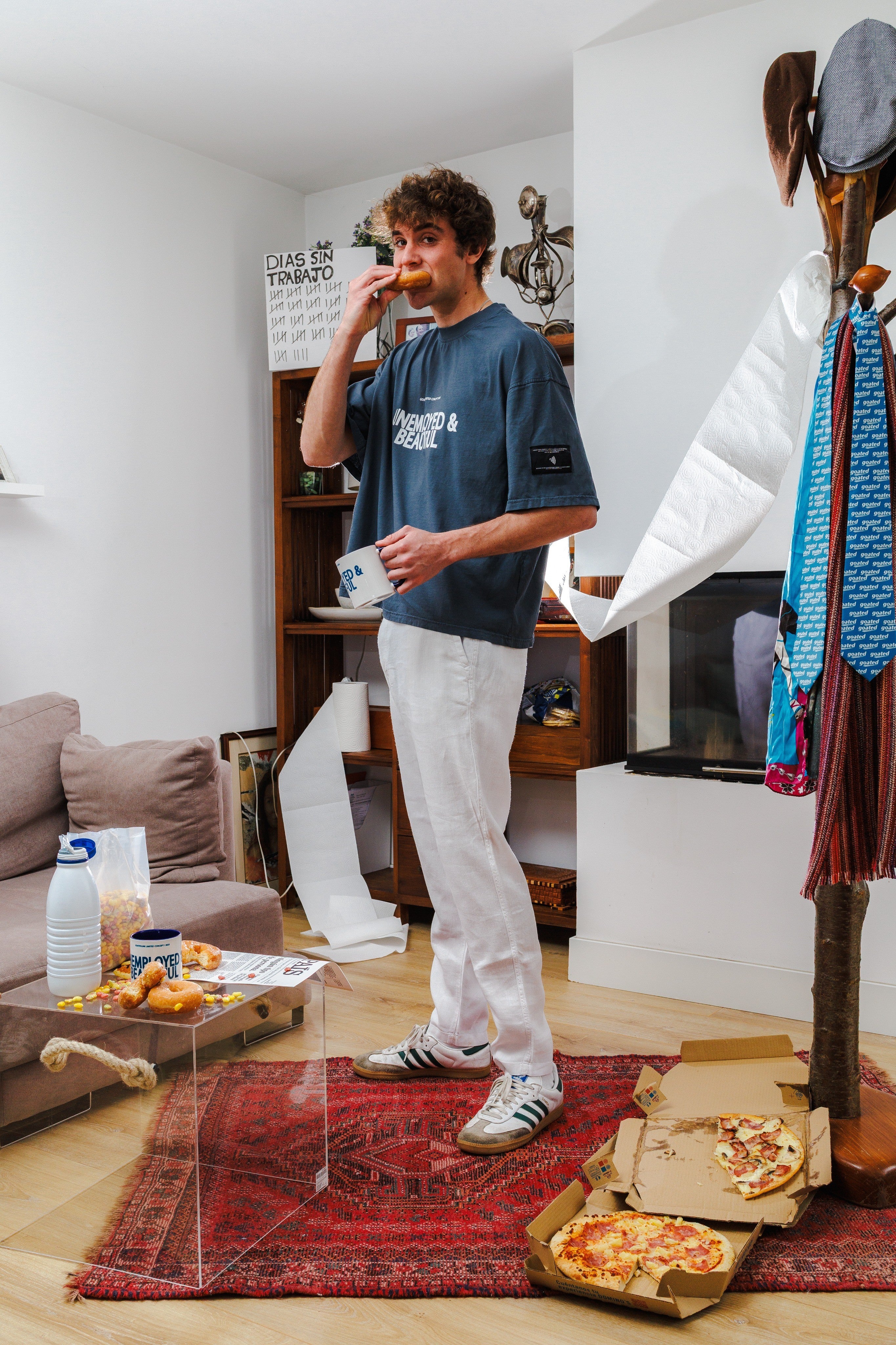 Unemployed Tee - Vintage Blue