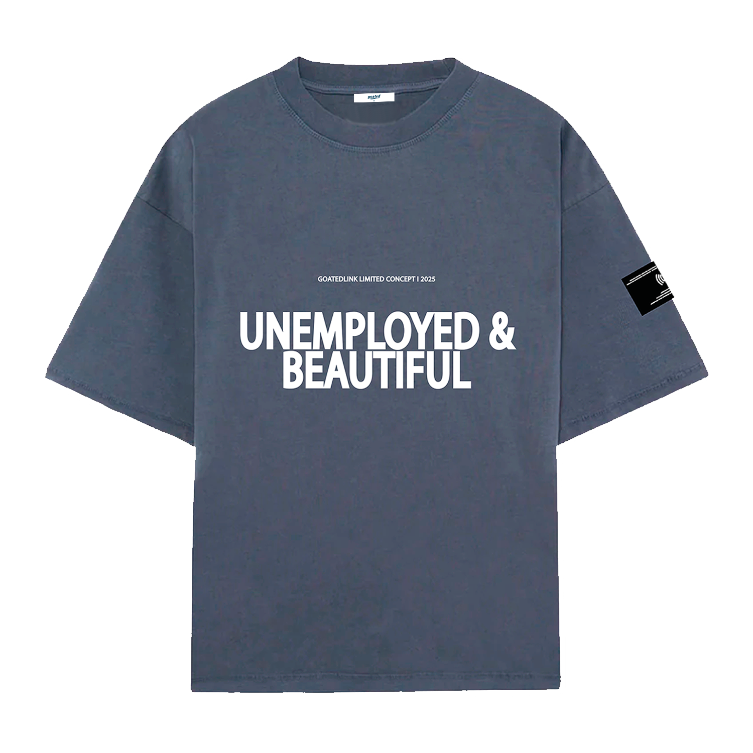 Unemployed Tee - Vintage Blue