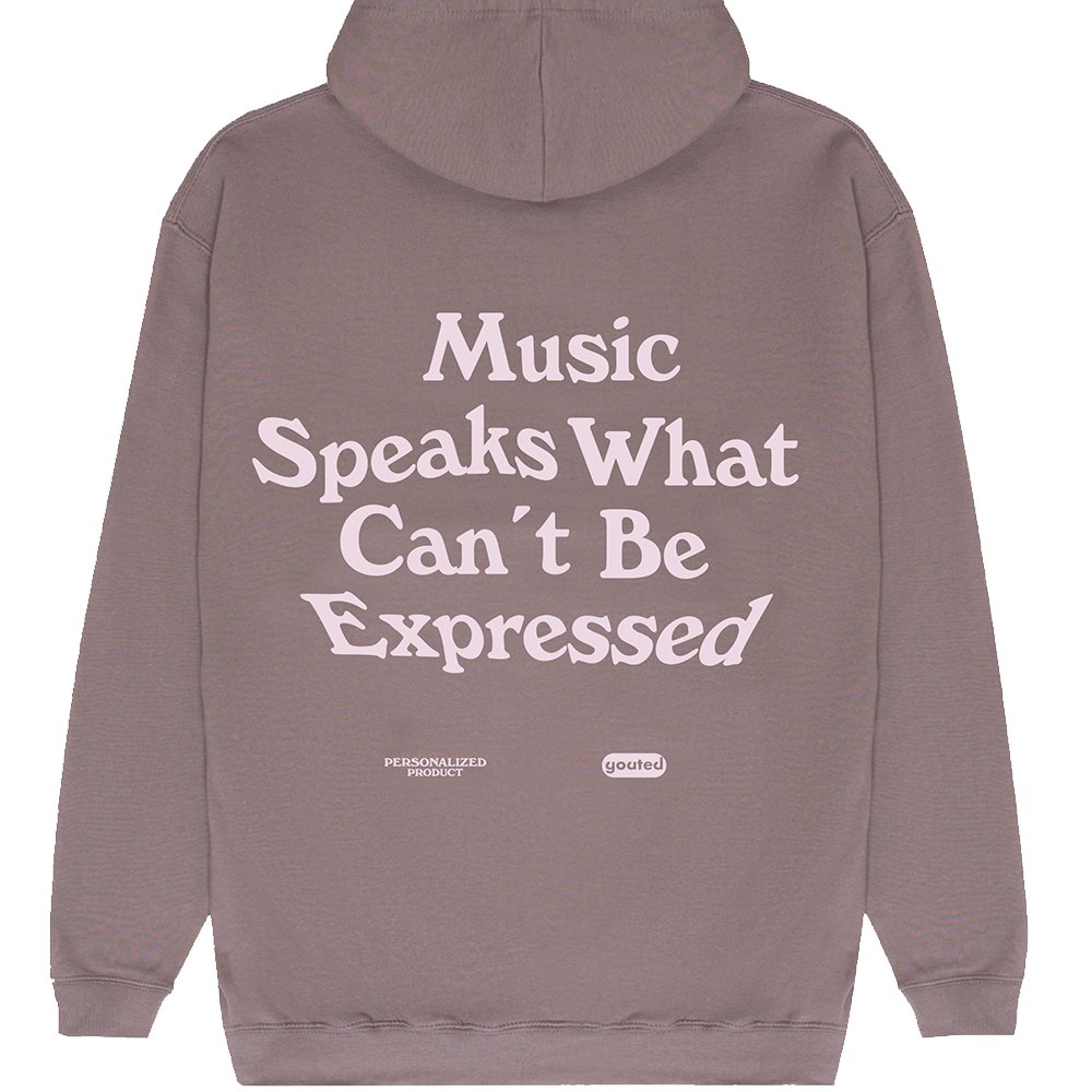 Music Speaks Hoodie - Steel Grey - 1041