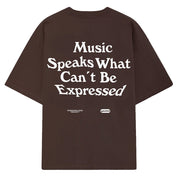 Music Speaks Tee - Dark Chocolate - 1091