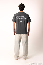 Stop Inventing Tee - Black Oyster - 2401SS11GR045200S