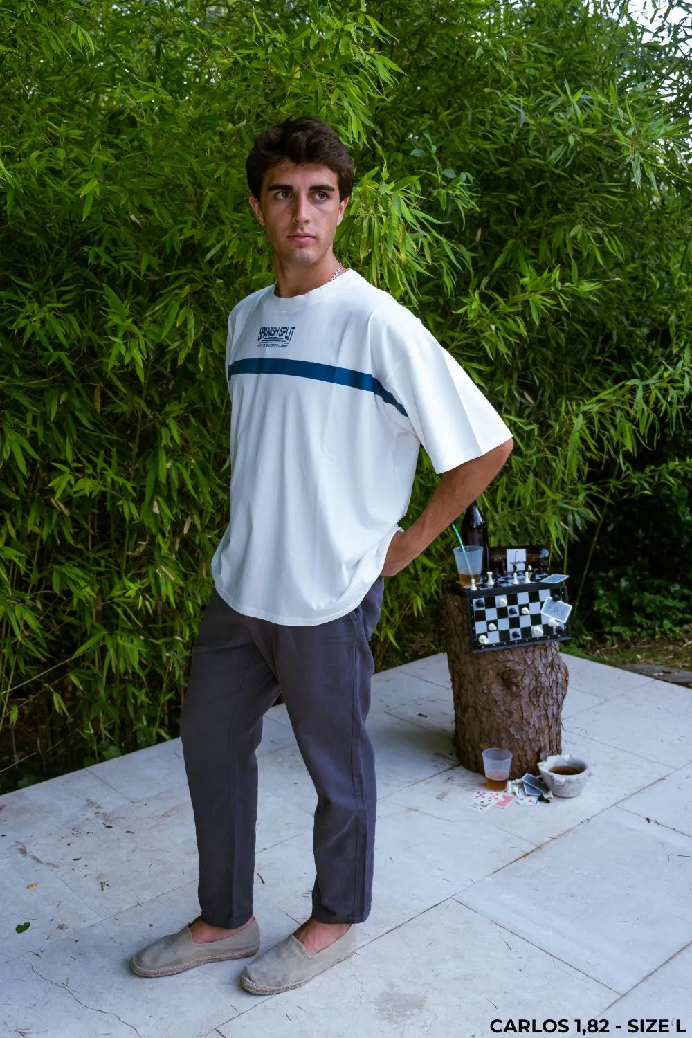Split Tee - White