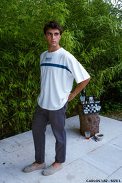 Split Tee - White