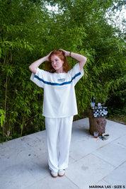 Split Tee - White