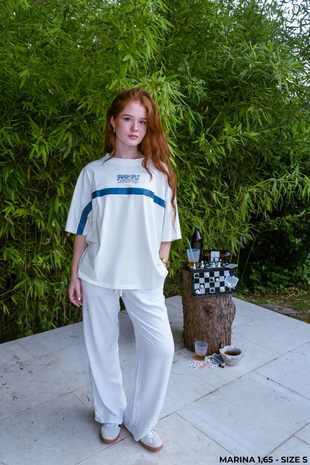 Split Tee - White