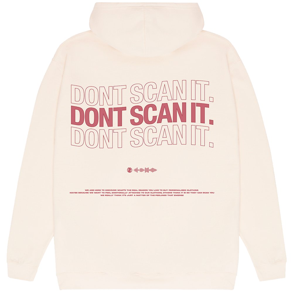 Don´t Scan Hoodie - Beige - 1056