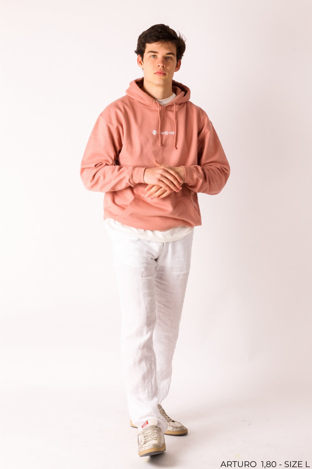 Music Speaks Hoodie - Dusty Pink - 1046