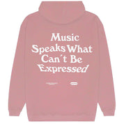 Music Speaks Hoodie - Dusty Pink - 1046