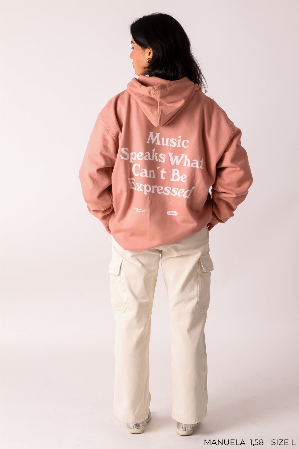 Music Speaks Hoodie - Dusty Pink - 1046