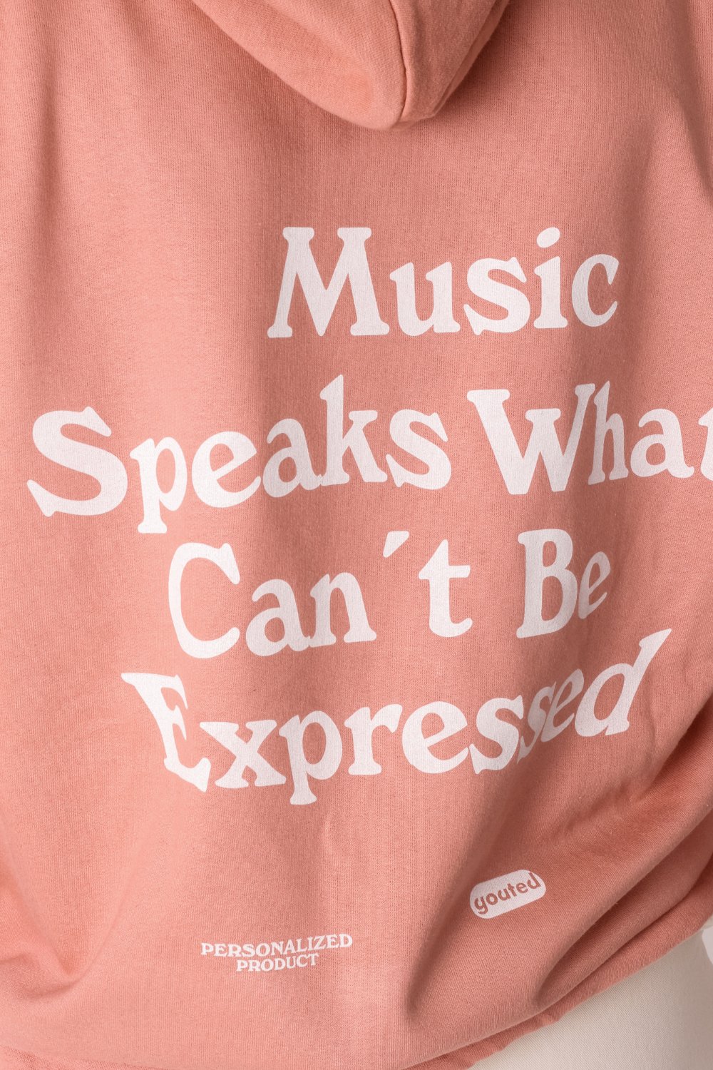 Music Speaks Hoodie - Dusty Pink - 1046