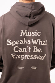 Music Speaks Hoodie - Steel Grey - 1041