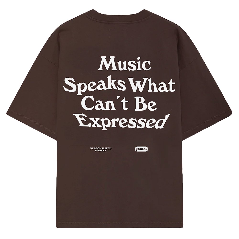 Music Speaks Tee - Dark Chocolate - 1091