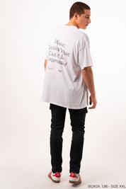 Music Speaks Tee - White - 1086